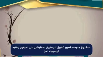 «حقائق جديدة» تغيير تطبيق الرسائل الافتراضي على الآيفون يطلبه فيسبوك الآن